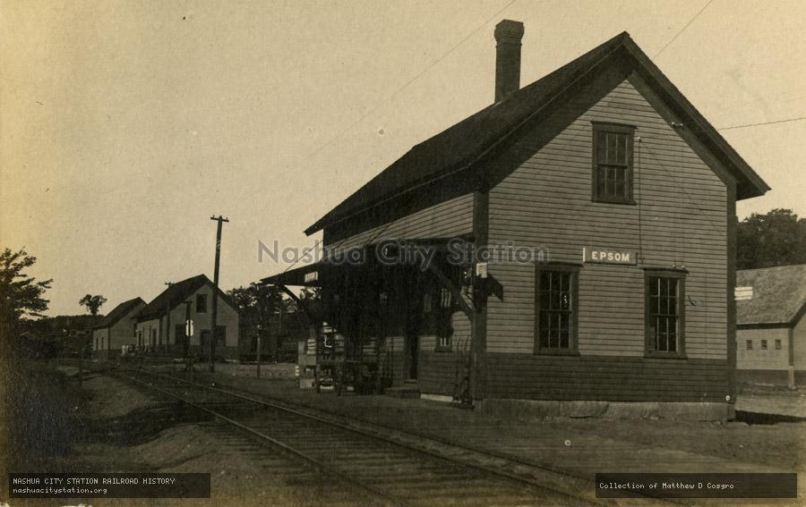 Postcard: Boston & Maine Railroad Station, Epsom, New Hampshire